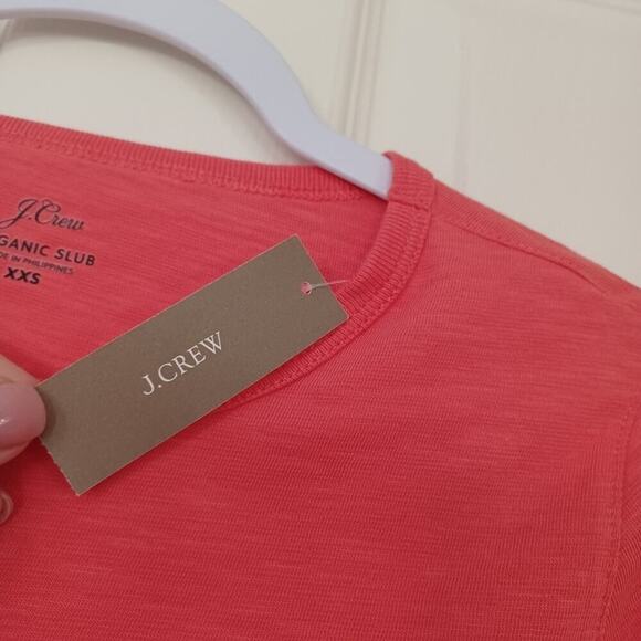⭐J Crew Organic Cotton Crop Tee Coral XS CLOSET CLEAR OUT - Picture 10 of 12